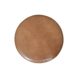 Ribbed Leather Accent Stool