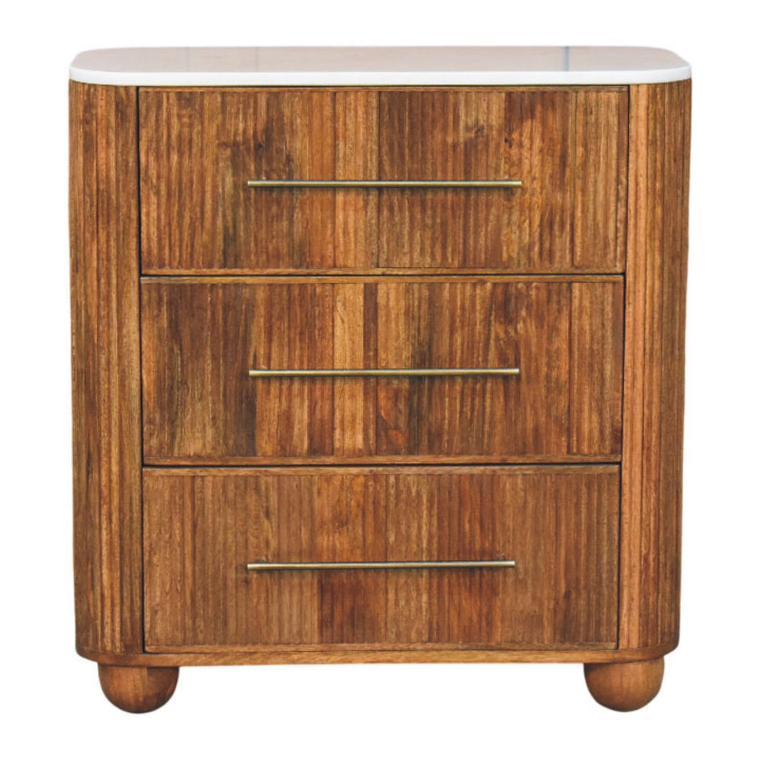 Beaumont Marble Chest of Drawers | Marble-Effect Solid Mango Wood Default Title