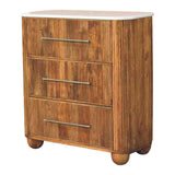 Beaumont Marble Chest of Drawers | Marble-Effect Solid Mango Wood