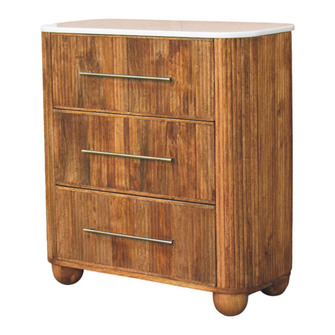 Beaumont Marble Chest of Drawers | Marble-Effect Solid Mango Wood