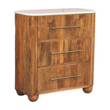 Beaumont Marble Chest of Drawers | Marble-Effect Solid Mango Wood