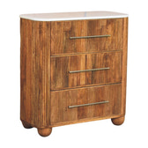Beaumont Marble Chest of Drawers | Marble-Effect Solid Mango Wood