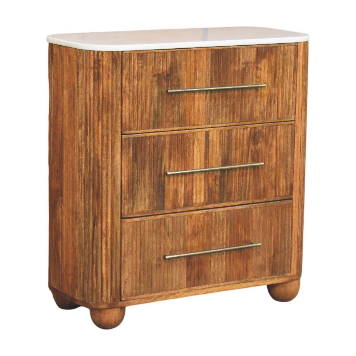 Beaumont Marble Chest of Drawers | Marble-Effect Solid Mango Wood