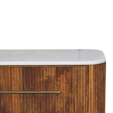 Beaumont Marble Chest of Drawers | Marble-Effect Solid Mango Wood