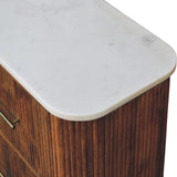 Beaumont Marble Chest of Drawers | Marble-Effect Solid Mango Wood