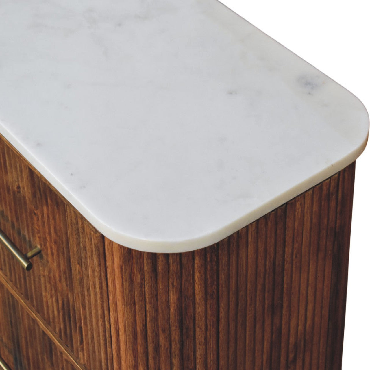 Beaumont Marble Chest of Drawers | Marble-Effect Solid Mango Wood