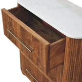 Beaumont Marble Chest of Drawers | Marble-Effect Solid Mango Wood
