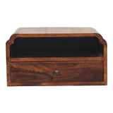 Avora Wall-Mounted Chestnut Bedside Table Default Title