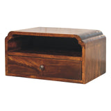 Avora Wall-Mounted Chestnut Bedside Table