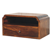 Avora Wall-Mounted Chestnut Bedside Table