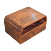 Avora Wall-Mounted Chestnut Bedside Table