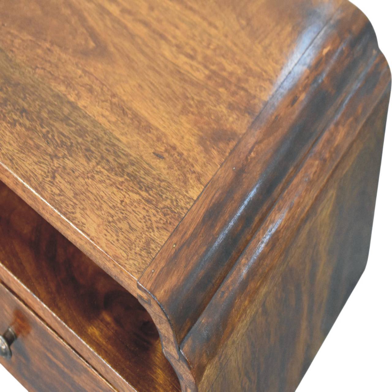 Avora Wall-Mounted Chestnut Bedside Table