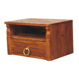 Turned Pillar Wall Nightstand | Wall-Mounted