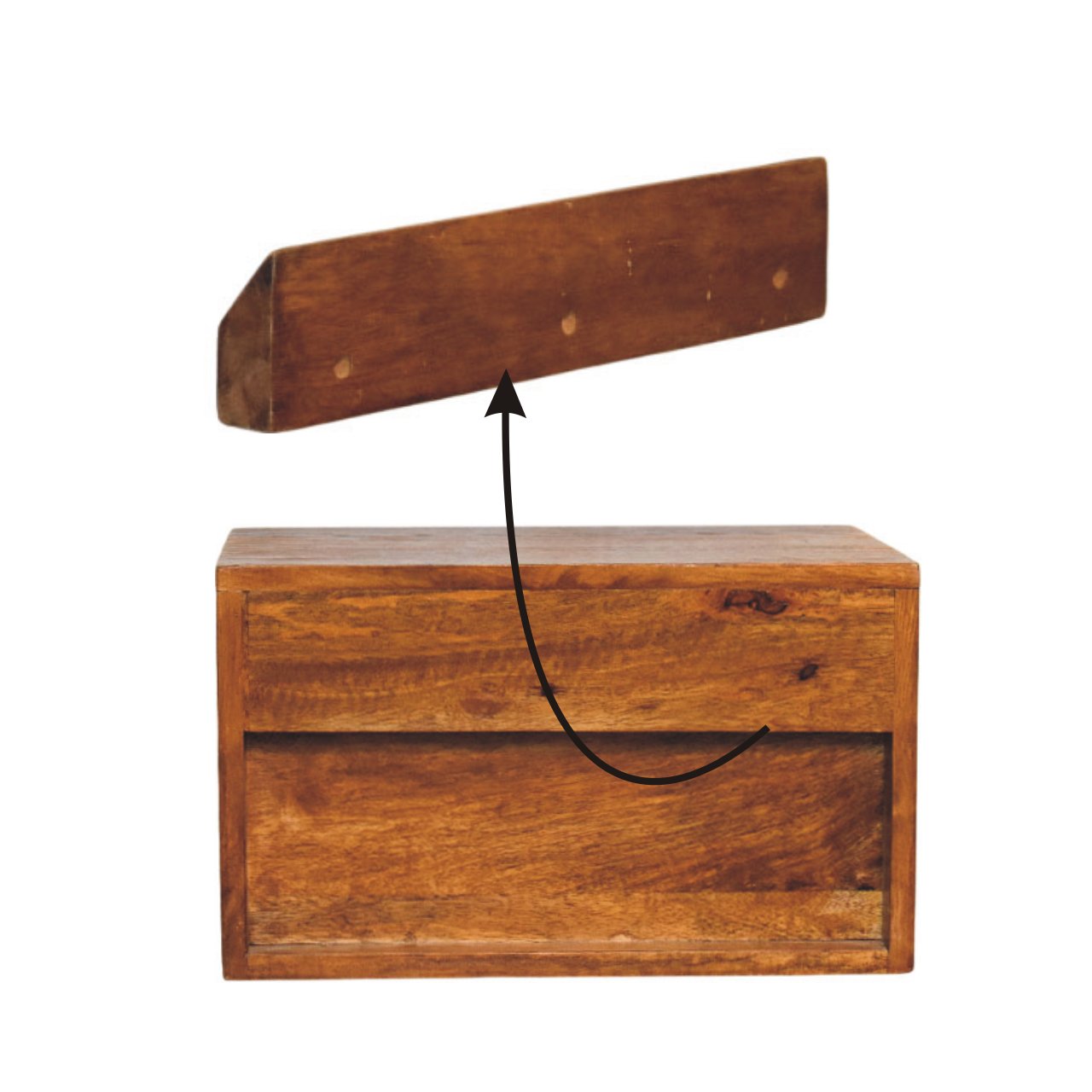 Box Frame Wall Nightstand | Wall-Mounted