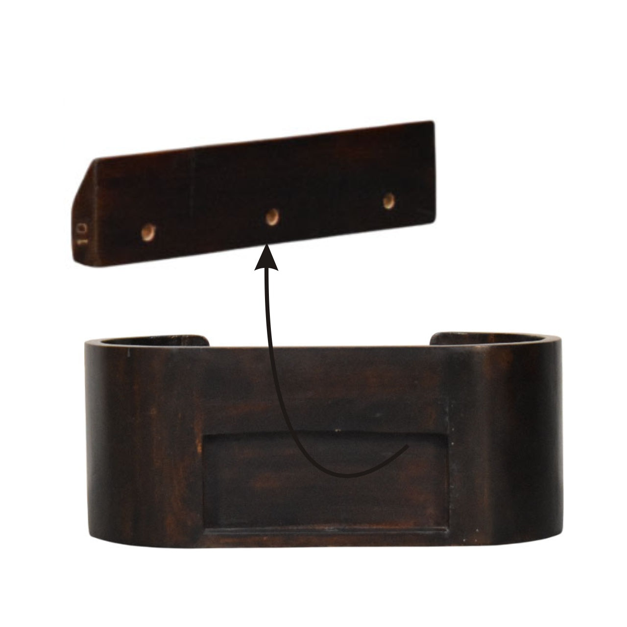 Curved Front Wall Nightstand