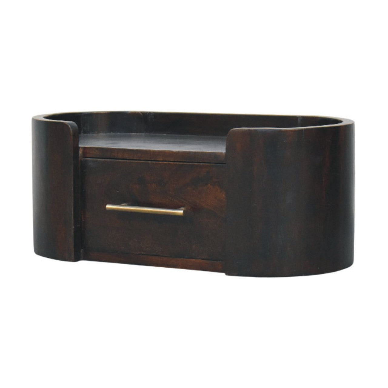 Curved Front Wall Bedside Table | Wall-Mounted