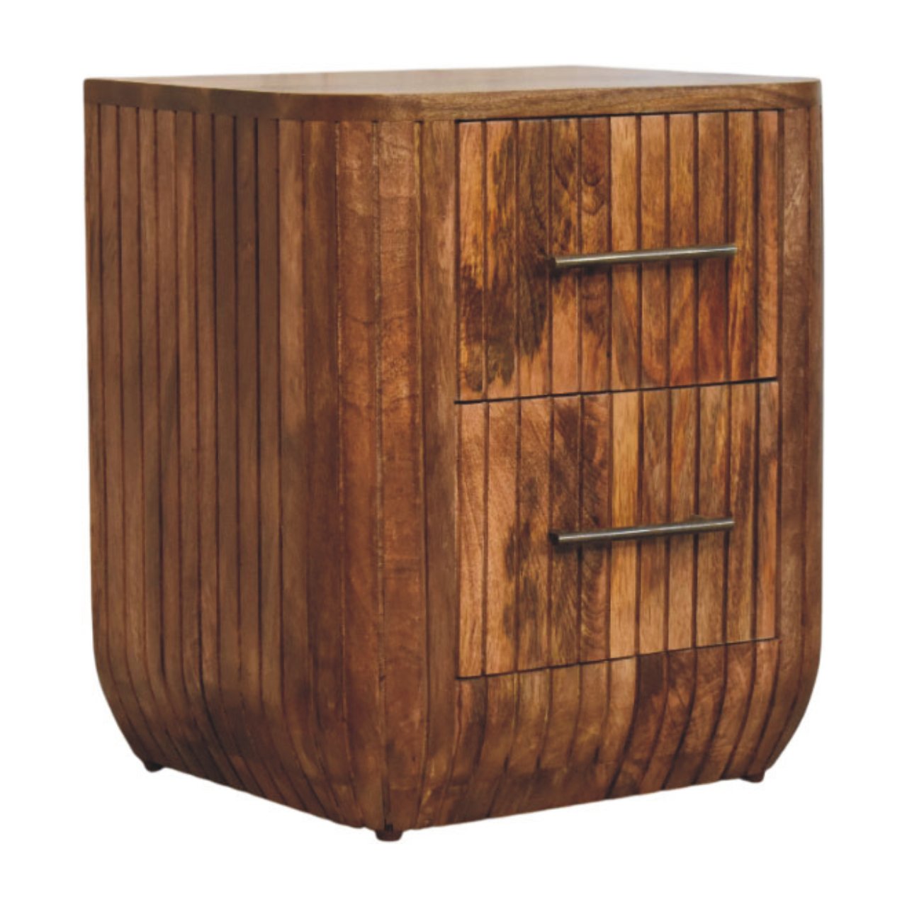 Fluted Bedside with Drawers