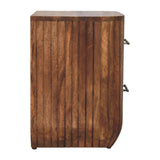 Fluted Bedside with Drawers Bedside Table