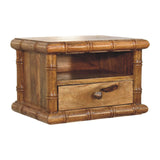 Bamboo Open Bedside in Amber Oak Finish