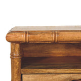 Bamboo Open Bedside in Amber Oak Finish
