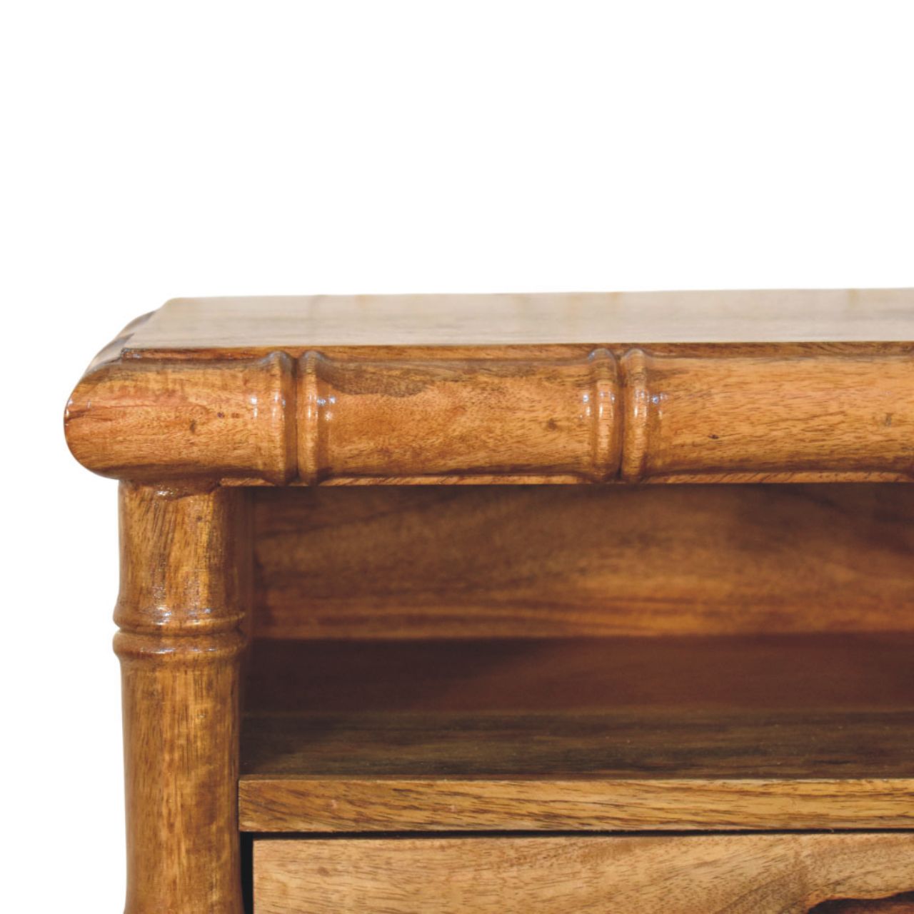 Bamboo Open Bedside in Amber Oak Finish