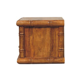 Bamboo Open Bedside in Amber Oak Finish