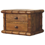 Bamboo Bedside in Amber Oak Finish