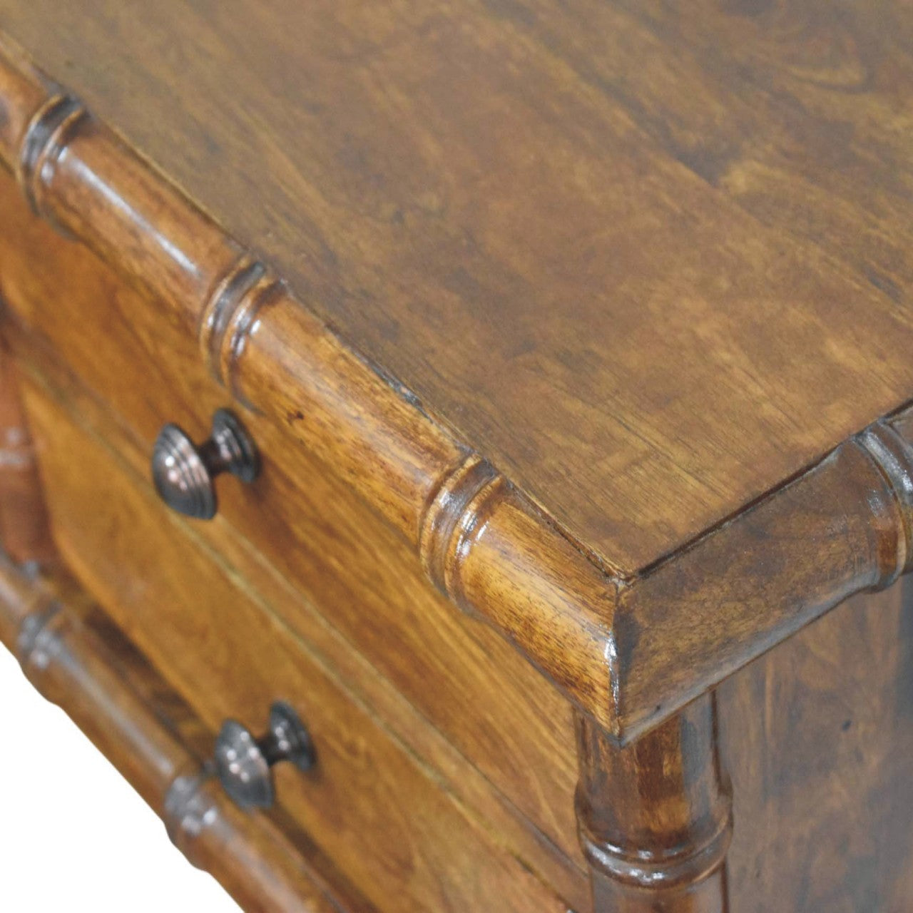 Bamboo Two Drawer Wall-Mounted Bedside