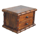 Bamboo Two Drawer Wall-Mounted Bedside