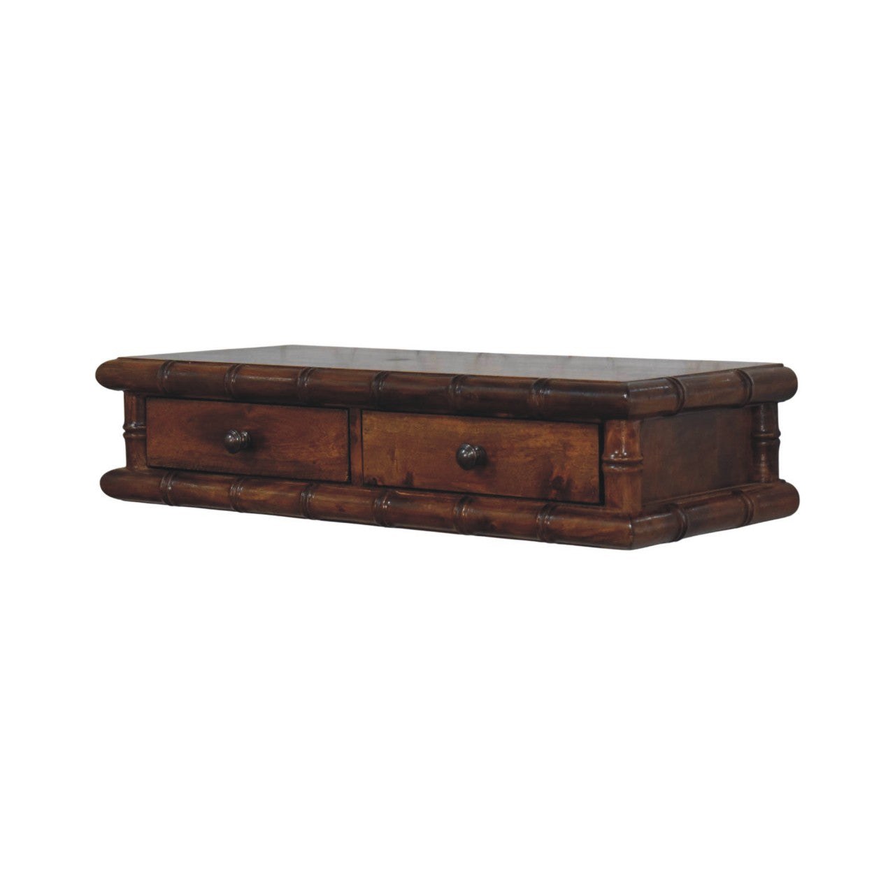 Bamboo Two Drawer Console Table