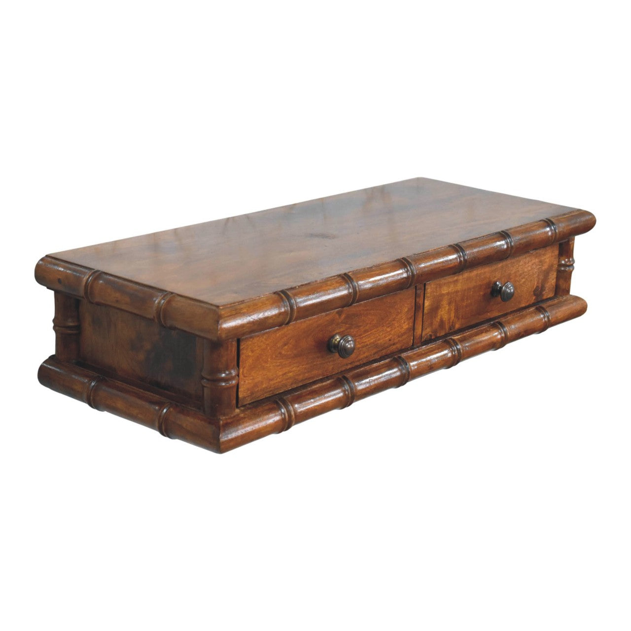 Bamboo Two Drawer Console Table