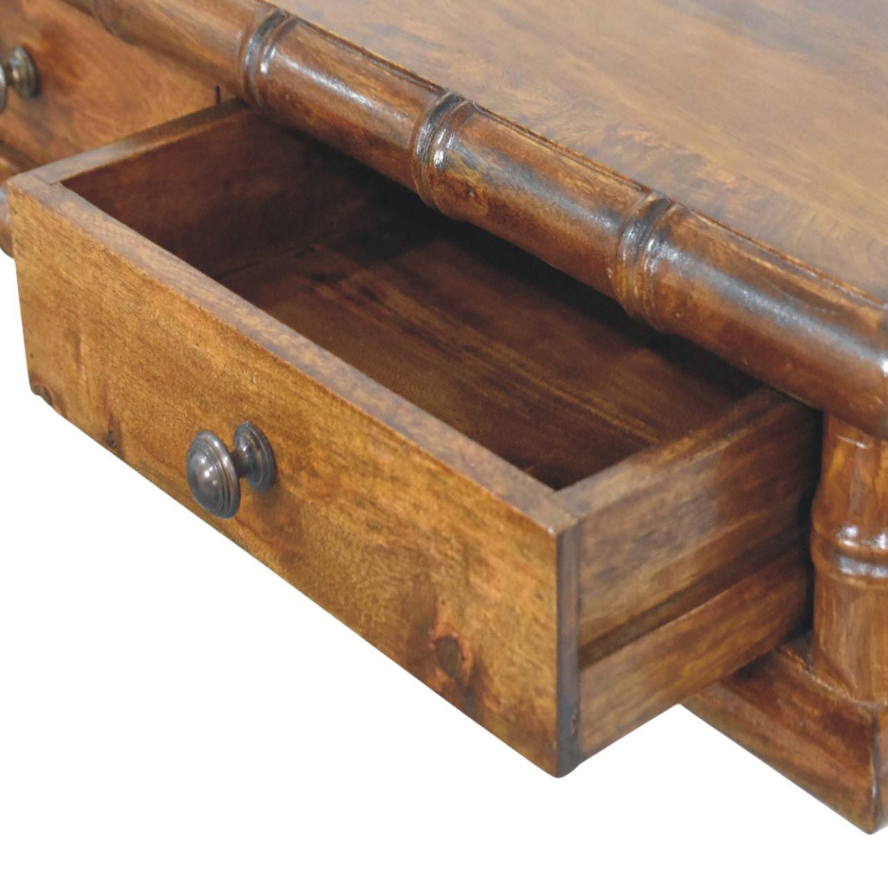 Bamboo Two Drawer Console Table
