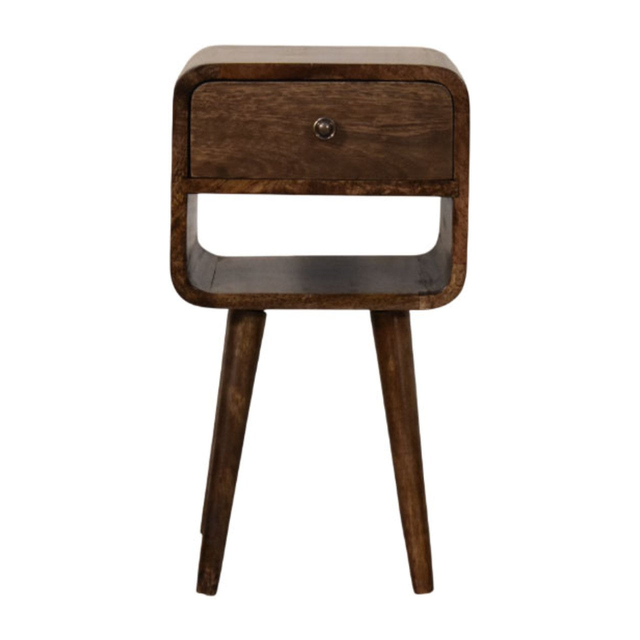 Rounded Open Shelf Bedside Table Default Title