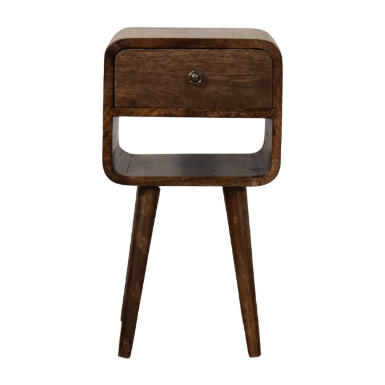 Rounded Open Shelf Bedside Table Default Title