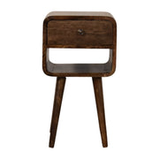 Rounded Open Shelf Bedside Table Default Title