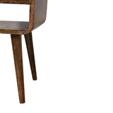 Rounded Open Shelf Bedside Table