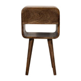 Rounded Open Shelf Bedside Table