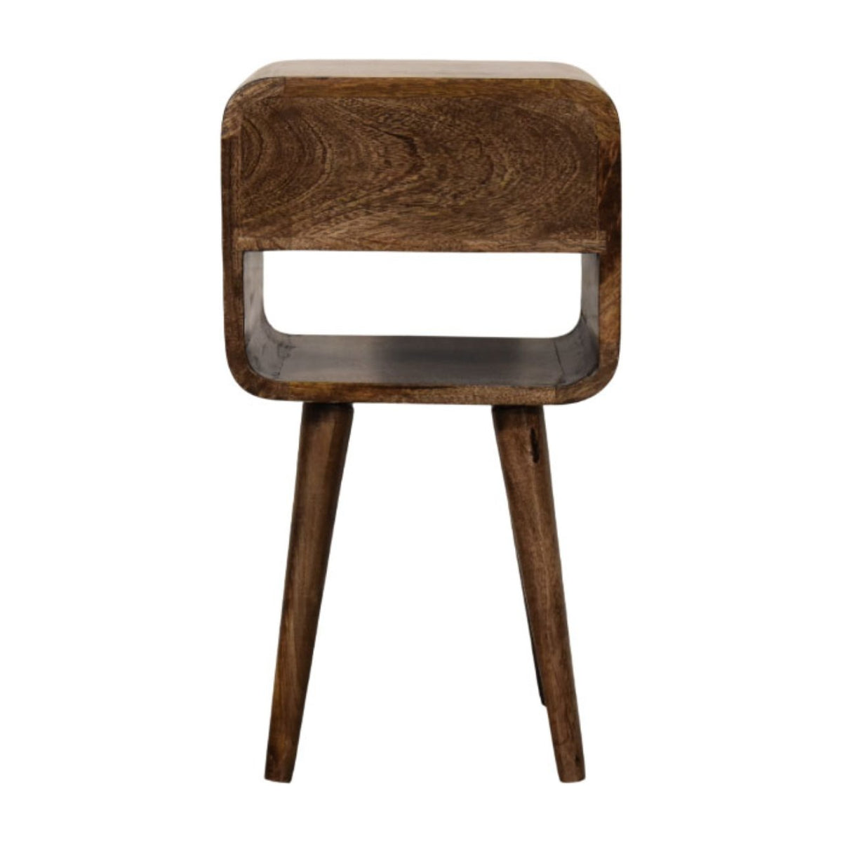 Rounded Open Shelf Bedside Table