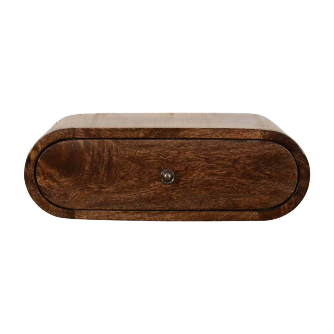 Rounded Wall-Mounted Bedside in Classic Grey Bedside Table Default Title