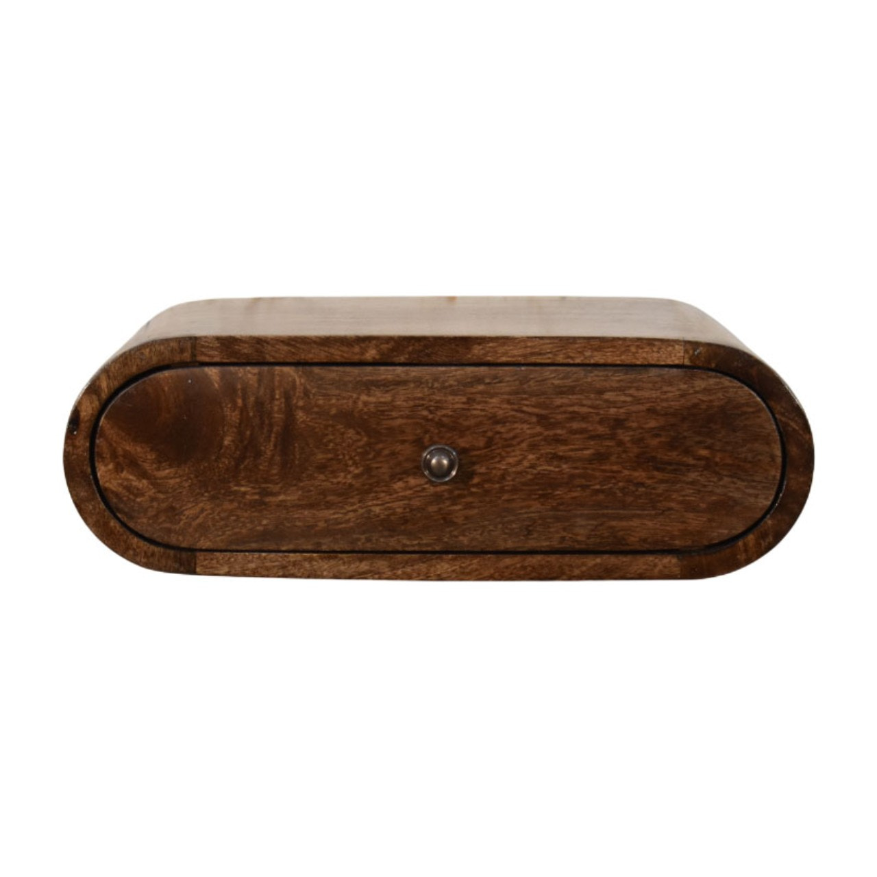 Rounded Wall-Mounted Bedside in Classic Grey Bedside Table Default Title