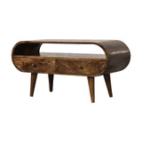 Rounded Edge 2-Drawer Media Unit
