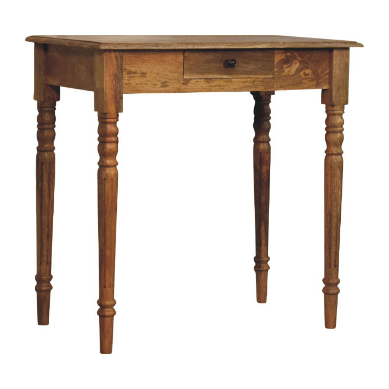 Oakish Turned Leg Writing Desk | Oak-Ish Solid Mango Wood