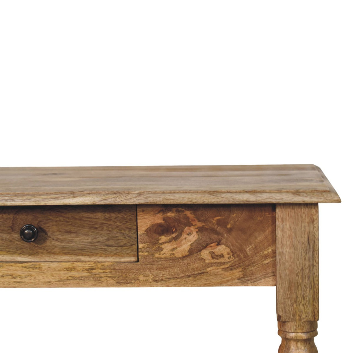 Oakish Turned Leg Writing Desk | Oak-Ish Solid Mango Wood