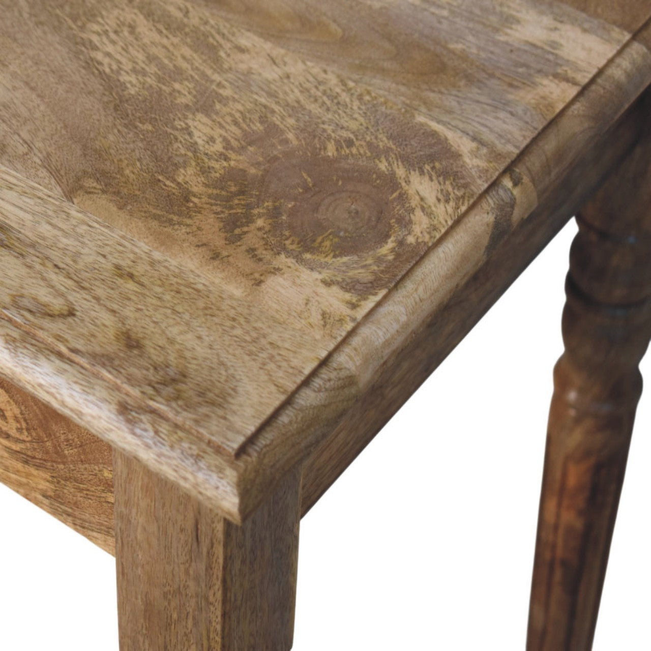 Oakish Turned Leg Writing Desk | Oak-Ish Solid Mango Wood