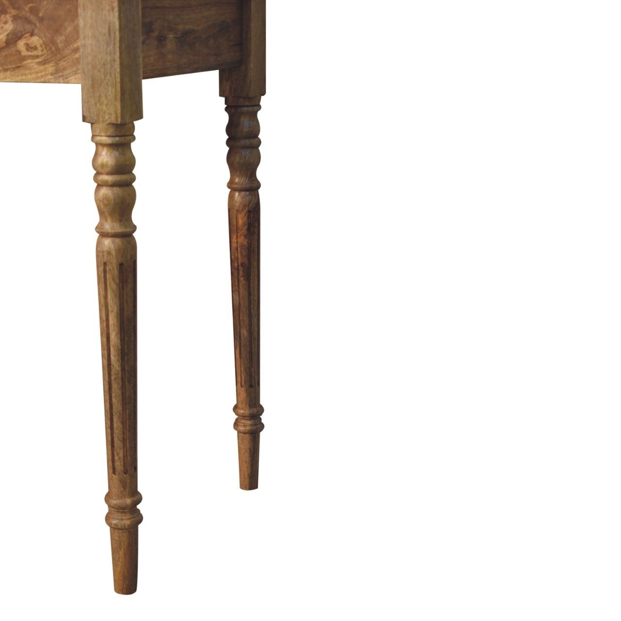 Oakish Turned Leg Writing Desk | Oak-Ish Solid Mango Wood