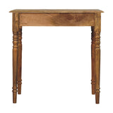 Oakish Turned Leg Writing Desk | Oak-Ish Solid Mango Wood