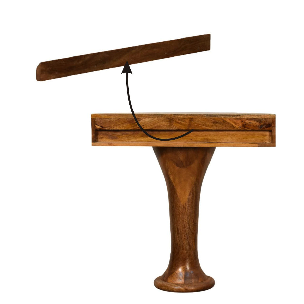 Amber Pedestal Console Table