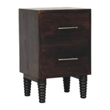 Spindle Mocha Bedside Table