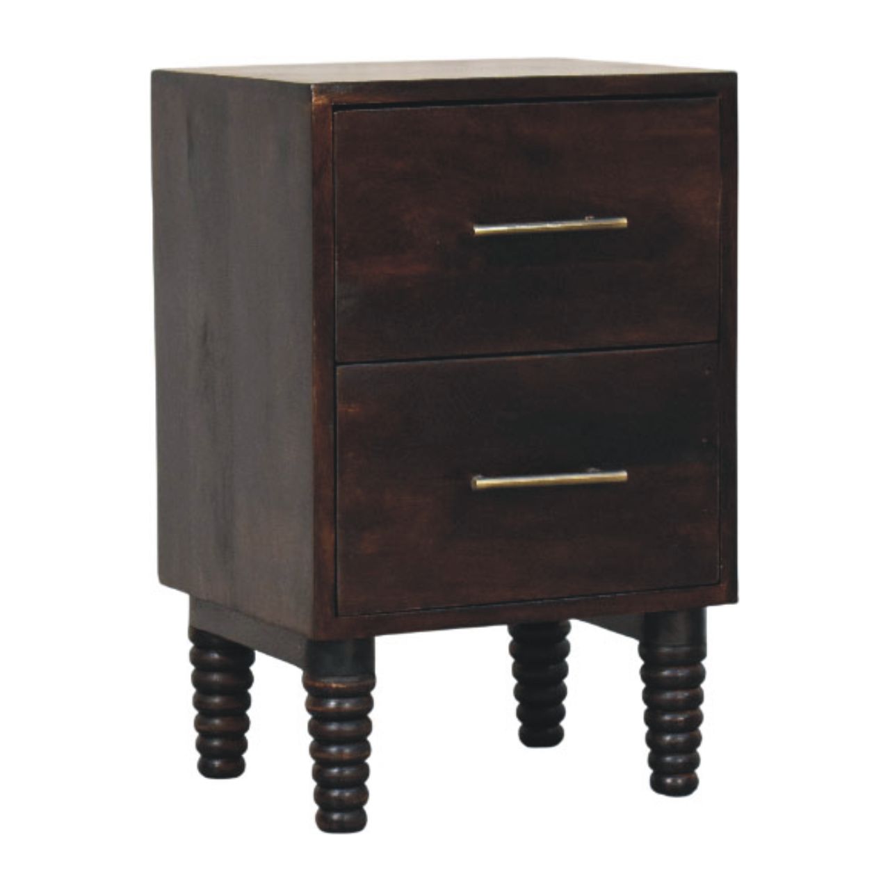 Spindle Mocha Bedside Table