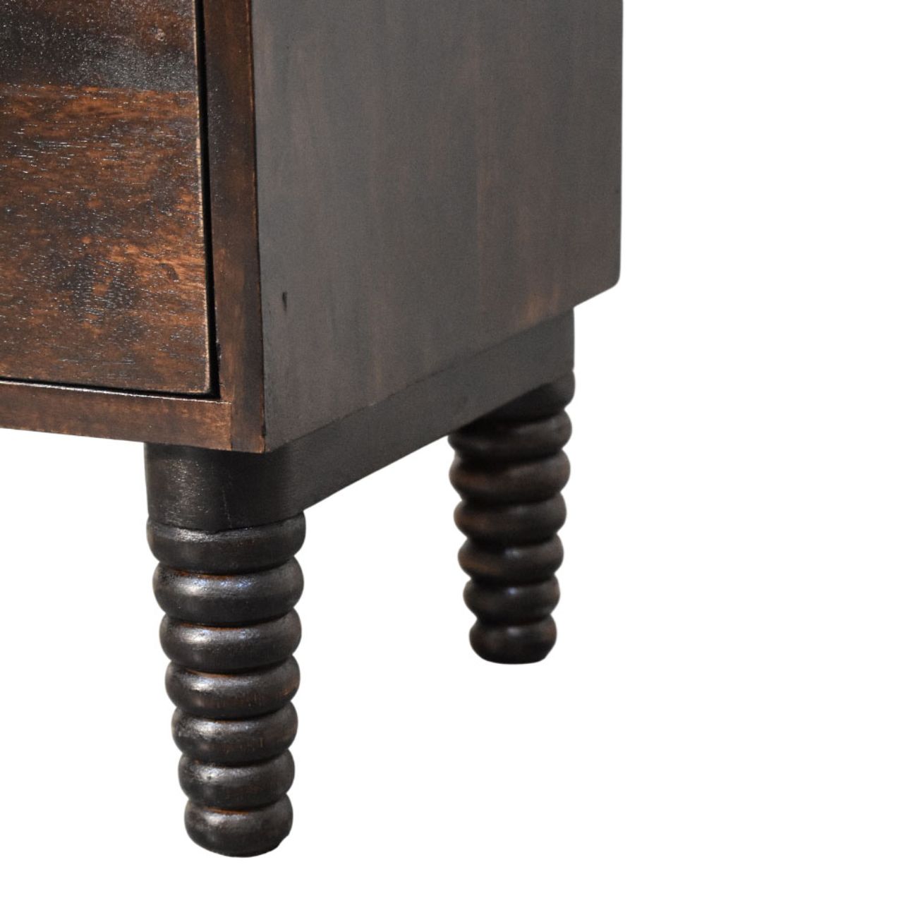Spindle Mocha Bedside Table